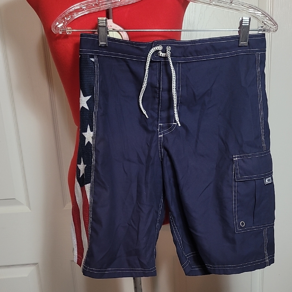 Old Navy Kids Swim Trunks - Navy and Red